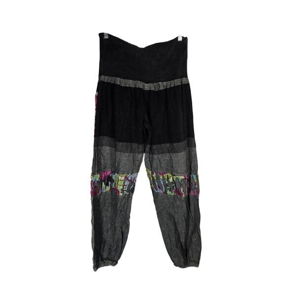 Nepal Joggers Drawstring Hippie Festival Lounge Boho Patchwork Pockets Approx M - Picture 7 of 8